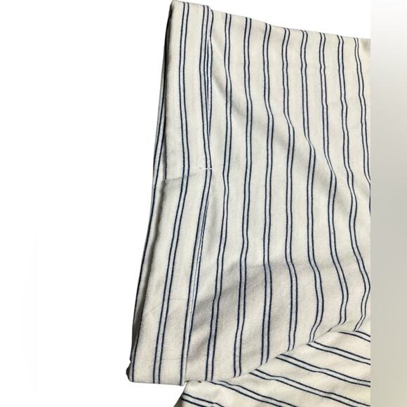 Modern Works Women’s Striped Cuff Short Sleeve Top Elastic tie bottom Size Large - Picture 6 of 10